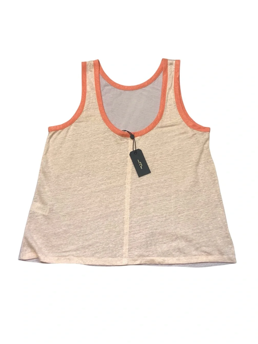 NWT Rag & Bone Linen Ringer Tank Top Large - Picture 2 of 9
